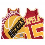 Camiseta Houston Rockets Clint Capela NO 15 Mitchell & Ness Big Face Rojo
