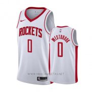 Camiseta Houston Rockets Russell Westbrook NO 0 Association 2019-20 Blanco