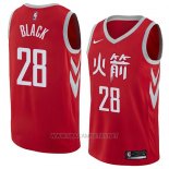 Camiseta Houston Rockets Tarik Black NO 28 Ciudad 2018 Rojo