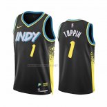 Camiseta Indiana Pacers Obi Toppin NO 1 Ciudad 2023-24 Negro