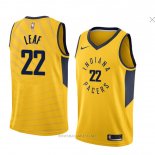 Camiseta Indiana Pacers Tj Leaf NO 22 Statement 2018 Amarillo