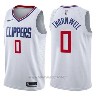 Camiseta Los Angeles Clippers Sindarius Thornwell NO 0 Association 2017-18 Blanco