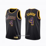 Camiseta Los Angeles Lakers Alex Caruso NO 4 Earned 2020-21 Negro