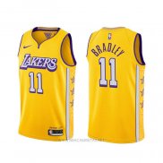 Camiseta Los Angeles Lakers Avery Bradley NO 11 Ciudad 2019-20 Amarillo