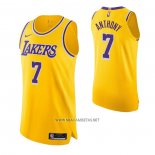 Camiseta Los Angeles Lakers Carmelo Anthony NO 7 Icon Autentico Amarillo