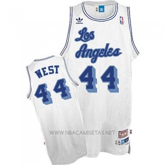 Camiseta Los Angeles Lakers Jerry West NO 24 Retro Blanco