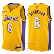 Camiseta Los Angeles Lakers Jordan Clarkson NO 6 Swingman Icon 2017-18 Oro