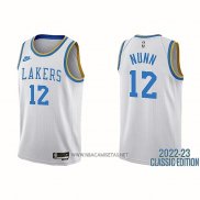 Camiseta Los Angeles Lakers Kendrick Nunn NO 12 Classic 2022-23 Blanco