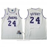 Camiseta Los Angeles Lakers Kobe Bryant NO 24 Blanco