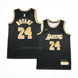 Camiseta Los Angeles Lakers Kobe Bryant NO 24 Select Series Oro Negro