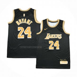 Camiseta Los Angeles Lakers Kobe Bryant NO 24 Select Series Oro Negro