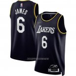 Camiseta Los Angeles Lakers LeBron James NO 6 Select Series 2022 Negro