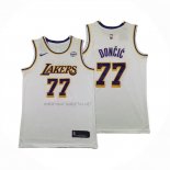 Camiseta Los Angeles Lakers Luka Doncic NO 77 2024-25 Blanco