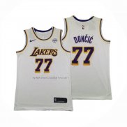 Camiseta Los Angeles Lakers Luka Doncic NO 77 2024-25 Blanco