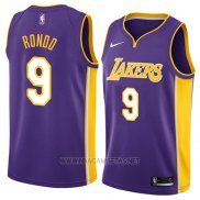 Camiseta Los Angeles Lakers Rajon Rondo NO 9 Statement 2018 Violeta