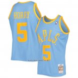 Camiseta Los Angeles Lakers Robert Horry NO 5 Mitchell & Ness 2001-02 Azul