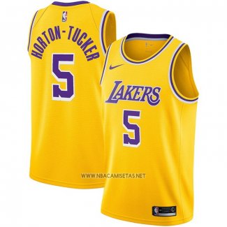 Camiseta Los Angeles Lakers Talen Horton-Tucker NO 5 Icon 2020-21 Amarillo