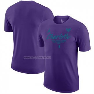 Camiseta Manga Corta Charlotte Hornets Violeta