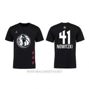 Camiseta Manga Corta Dirk Nowitzki All Star 2019 Dallas Mavericks Negro