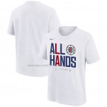 Camiseta Manga Corta Los Angeles Clippers 2024 NBA Playoffs Mantra Blanco