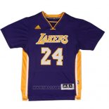 Camiseta Manga Corta Los Angeles Lakers Kobe Bryant NO 24 Violeta