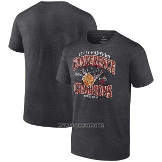 Camiseta Manga Corta Miami Heat 2023 Eastern Conference Champions Pass Hoops Negro