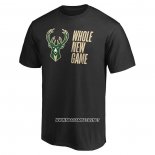 Camiseta Manga Corta Milwaukee Bucks Whole New Game Negro
