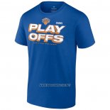 Camiseta Manga Corta New York Knicks 2023 NBA Playoffs Azul
