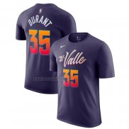 Camiseta Manga Corta Phoenix Suns Kevin Durant Ciudad 2023-24 Violeta