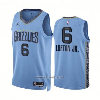 Camiseta Memphis Grizzlies Kenneth Lofton JR. NO 6 Statement 2022-23 Azul