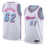 Camiseta Miami Heat Duncan Robinson NO 62 Ciudad 2018 Blanco