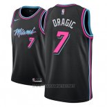 Camiseta Miami Heat Goran Dragic NO 7 Ciudad 2018-19 Negro