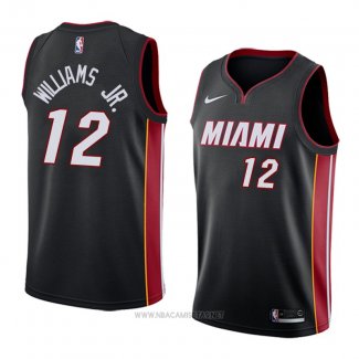 Camiseta Miami Heat Matt Williams Jr. NO 12 Icon 2018 Negro