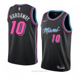 Camiseta Miami Heat Tim Hardaway NO 10 Ciudad 2018-19 Negro