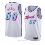 Camiseta Miami Heat Yante Maten NO 00 Ciudad 2017-18 Blanco