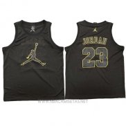 Camiseta Michael Jordan NO 23 Negro Oro