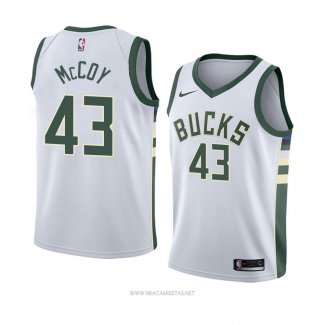 Camiseta Milwaukee Bucks Brandon Mccoy NO 43 Association 2018 Blanco