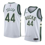 Camiseta Milwaukee Bucks Tyler Zeller NO 44 Association 2018 Blanco