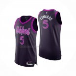 Camiseta Minnesota Timberwolves Anthony Edwards NO 5 Ciudad Authentic 2025-26 Negro