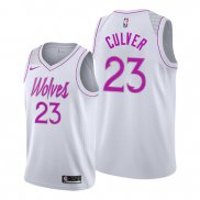 Camiseta Minnesota Timberwolves Jarrett Culver NO 23 Earned 2019-20 Blanco