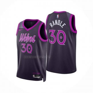 Camiseta Minnesota Timberwolves Julius Randle NO 30 Ciudad 2025-26 Negro