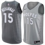 Camiseta Minnesota Timberwolves Shabazz Muhammad NO 15 Ciudad 2018 Gris