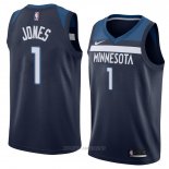Camiseta Minnesota Timberwolves Tyus Jones NO 1 Icon 2018 Azul