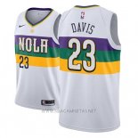Camiseta New Orleans Pelicans Anthony Davis NO 23 Ciudad 2018-19 Blanco
