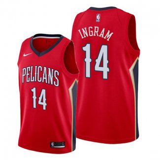Camiseta New Orleans Pelicans Brandon Ingram NO 14 Statement Rojo