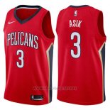 Camiseta New Orleans Pelicans Omer Asik NO 3 Statement 2017-18 Rojo