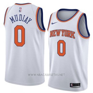 Camiseta New York Knicks Emmanuel Mudiay NO 0 Association 2018 Blanco