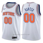 Camiseta New York Knicks Enes Kanter NO 00 Statement 2017-18 Blanco