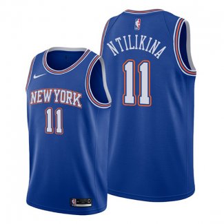 Camiseta New York Knicks Frank Ntilikina NO 11 Statement Azul