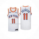 Camiseta New York Knicks Jalen Brunson NO 11 Ciudad 2024-25 Blanco